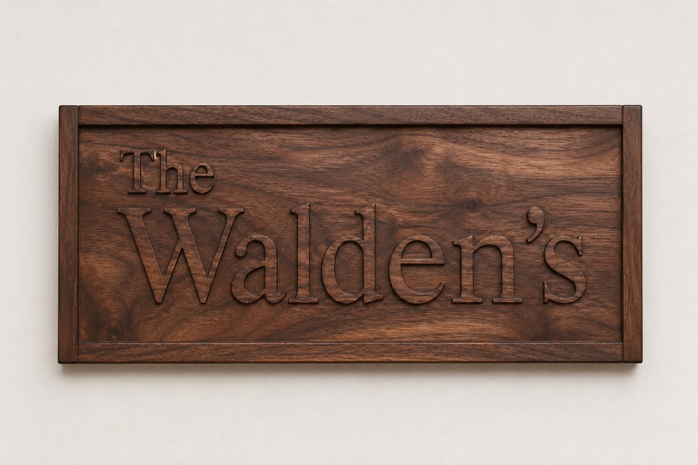 Carved Family Name Sign &mdash; CNC Signs by Novelty Woodworks
