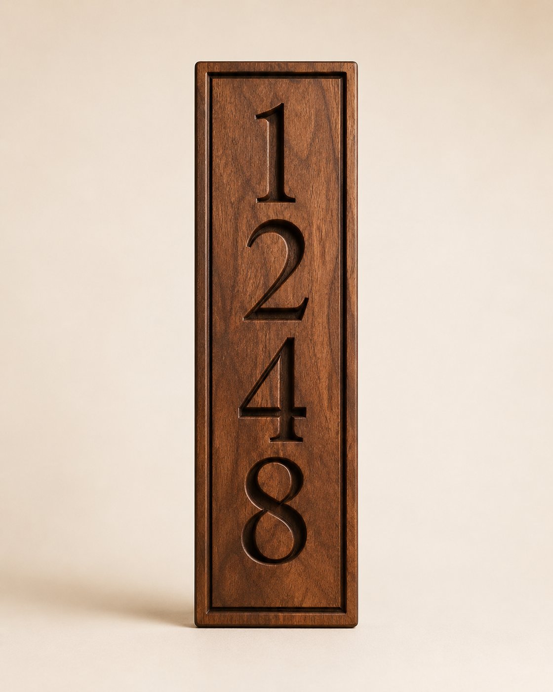 Vertical Address Plaque &mdash; CNC Signs by Novelty Woodworks