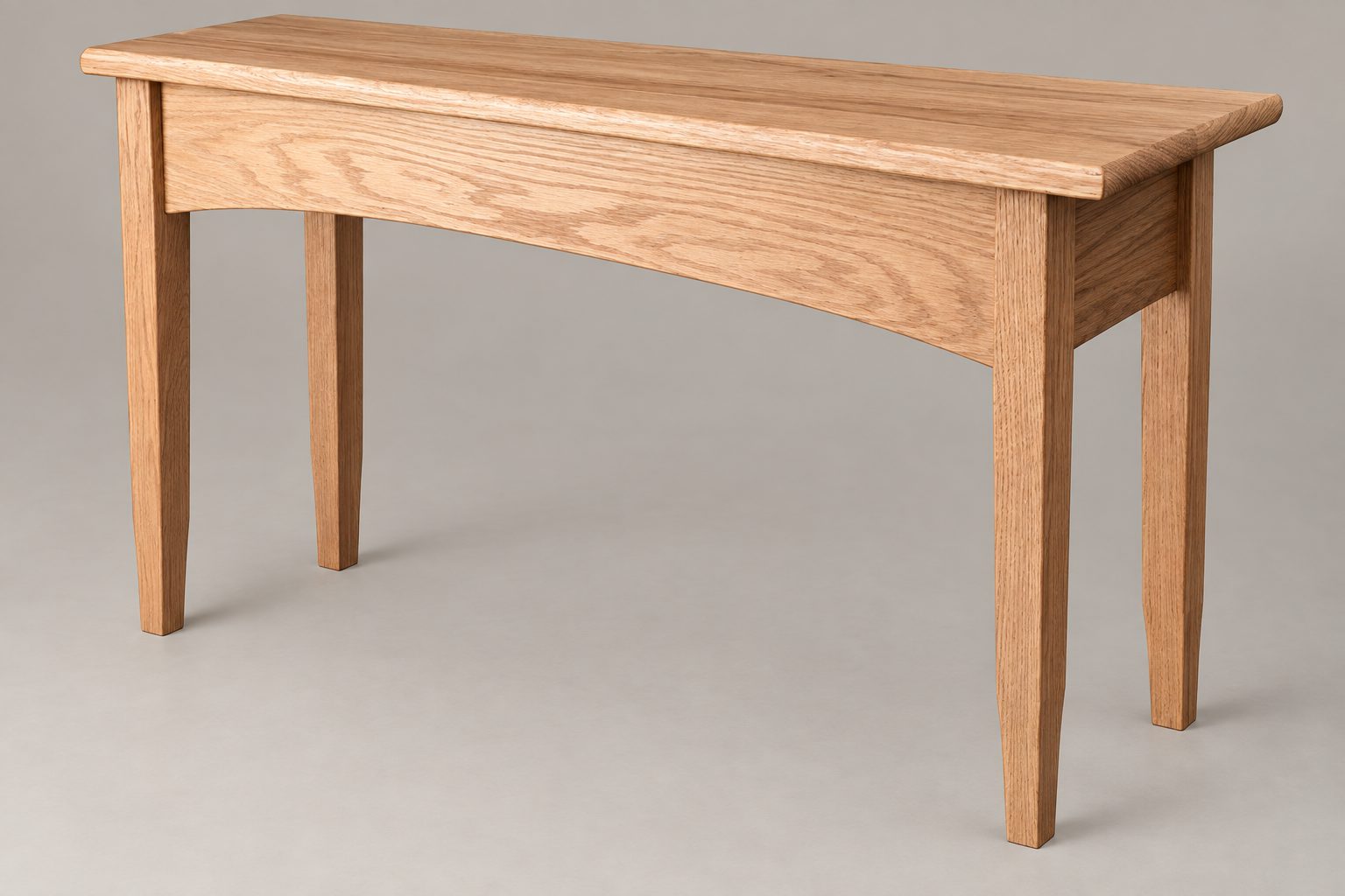 Oak Hall Bench handmade by Novelty Woodworks